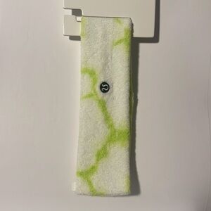 lululemon athletica White & Lime Green Athletic Headband
